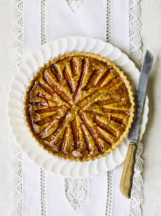 Rhubarb and Pistachio Tart